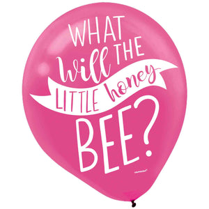 What Will it Bee? 30cm Latex Balloons Assorted Colours Pack of 15