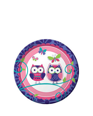Owl Pal 18cm Party Plates Pack of 8