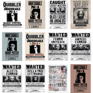 Harry Potter Halloween Wanted Posters Pack of 12