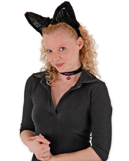 Black Cat Collar Ears and Tail Deluxe Set