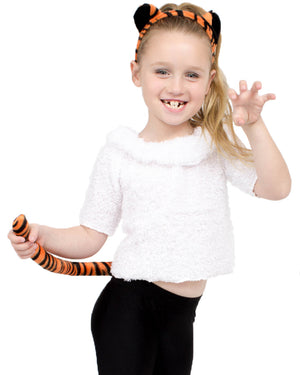 Adult and Child Tiger Headband and Tail Kit