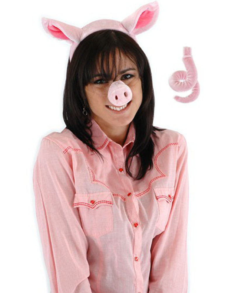 Pig Headband Nose and Tail Deluxe Set