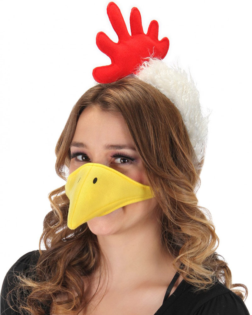 Chicken Plush Headband Deluxe Set