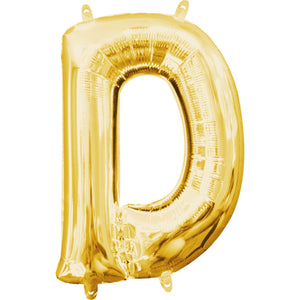 Gold 40cm Letter D Balloon