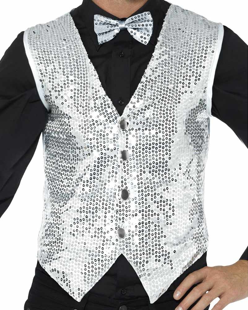 Silver Sequin Waistcoat
