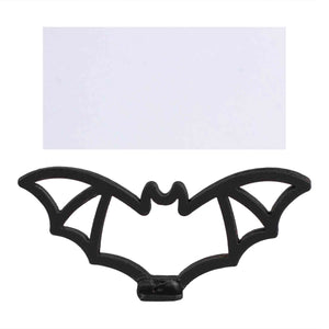 Deadly Soiree Metal Black Bat Place Card Holder Pack of 4
