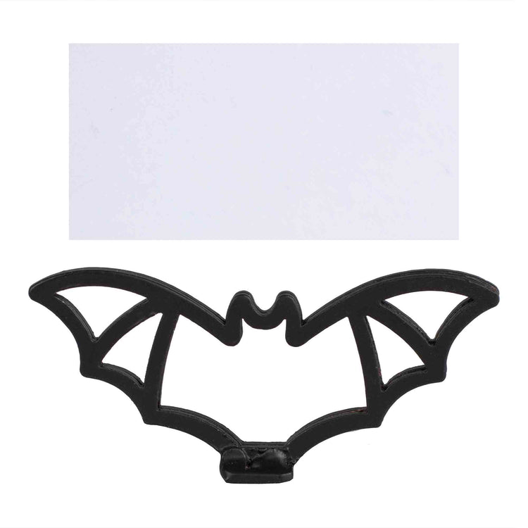 Deadly Soiree Metal Black Bat Place Card Holder Pack of 4