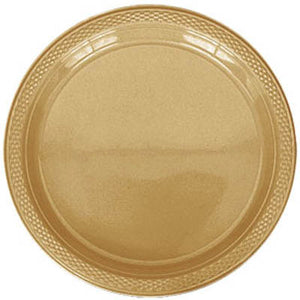 Premium Plastic Plates 17cm 20 Pack - Gold Pack of 20
