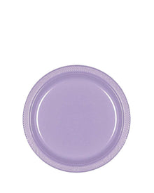 Lavender 18cm Plastic Plates Pack of 20