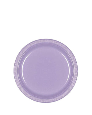 Lavender 18cm Plastic Plates Pack of 20