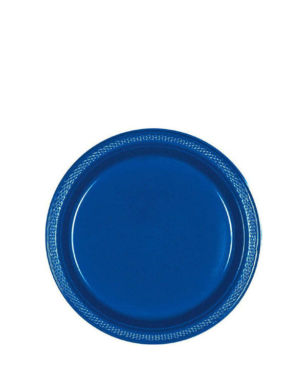 Royal Blue Plastic Plate 18cm Pack of 20