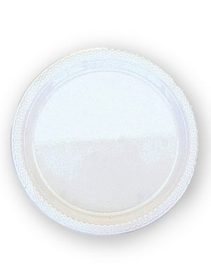 White 23cm Plastic Plates Pack of 20