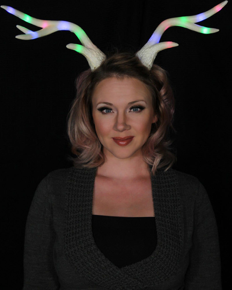 Christmas Light-Up Deer Antler Multi-Colour Lumenhorns