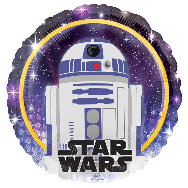 45cm Standard HX Star Wars Galaxy R2D2 Balloon