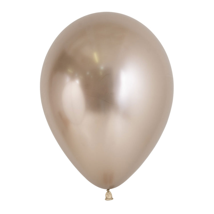 Sempertex 30cm Metallic Reflex Champagne Latex Balloons 971 50PK Pack of 50