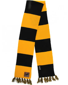 Harry Potter Hufflepuff Patch Striped Deluxe Scarf