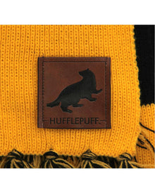 Harry Potter Hufflepuff Patch Striped Deluxe Scarf