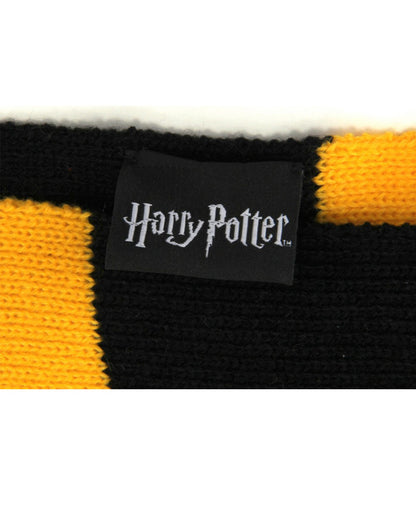 Harry Potter Hufflepuff Patch Striped Deluxe Scarf