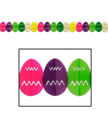 Easter Egg Rainbow Zig Zag Garland 3.6m