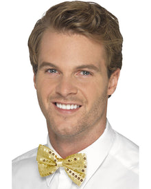 Gold Sequin Bow Tie