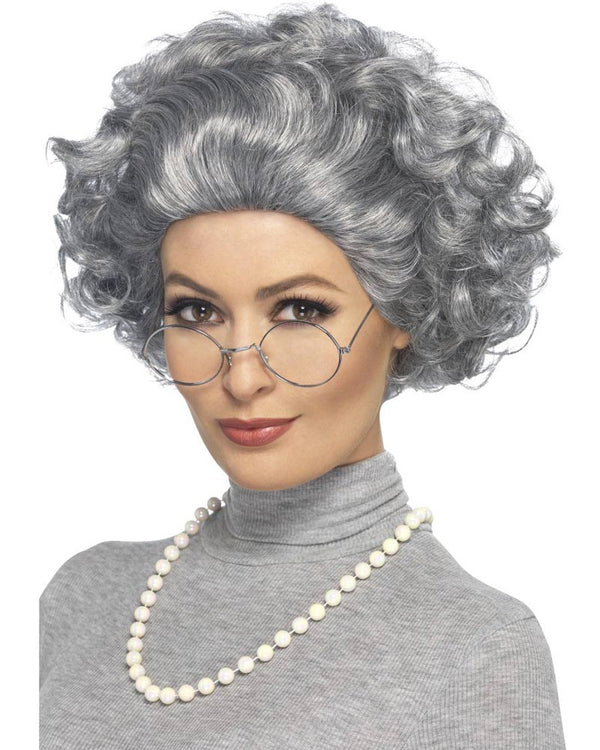 Granny Wig Necklace and Glasses Kit