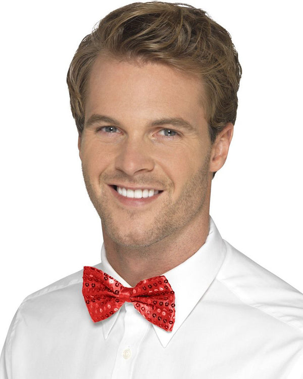 Red Sequin Bow Tie