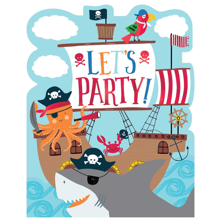 Ahoy Birthday Novelty Invitations Pack of 8
