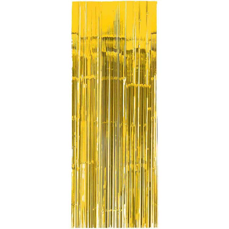 Yellow Metallic Foil Door Curtain