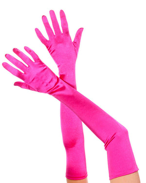 Hot Pink Elbow Length Gloves