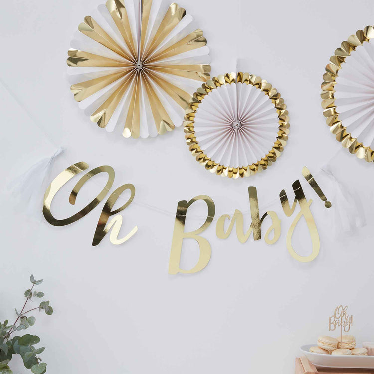 Oh Baby! Backdrop Gold Balloon