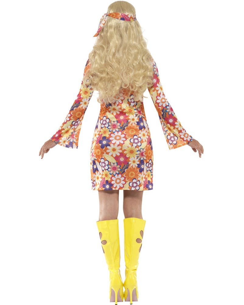 60s Flower Hippie Womens Plus Size Costume
