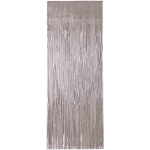 Silver Metallic Foil Door Curtain