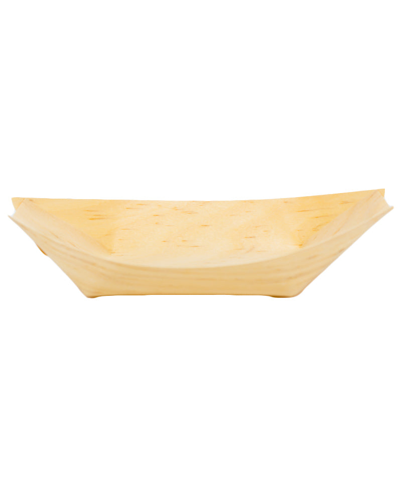 Wooden Boat Dishes Pack of 50