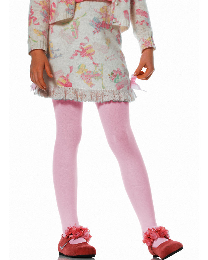 Pale Pink Opaque Girls Tights