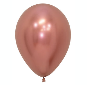 Sempertex 30cm Metallic Reflex Rose Gold Latex Balloons 968 50PK Pack of 50