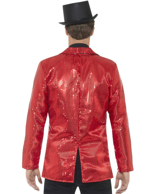 Mens Sequin Red Sequin Tuxedo Jacket Red Sequin All Over Blazer