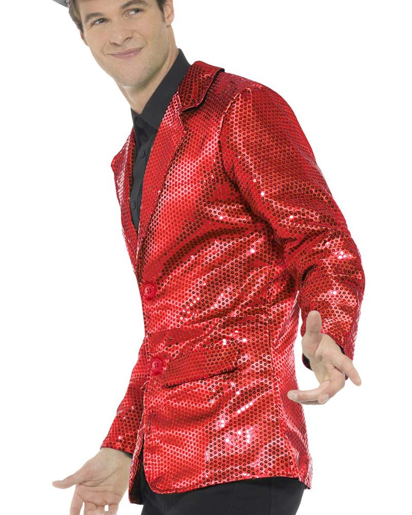 Red Sequin Jacket Mens Costume