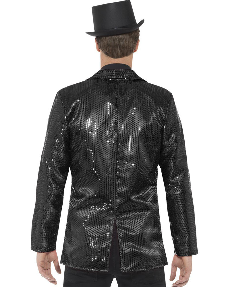 Black Sequin Jacket Mens