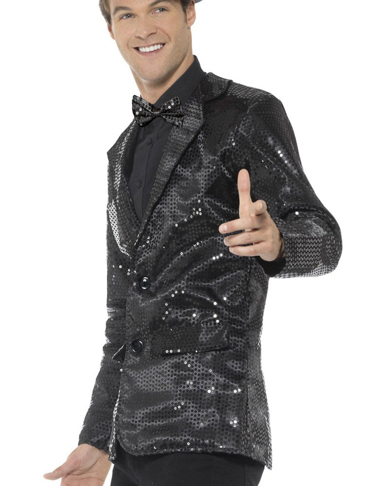 Black Sequin Jacket Mens