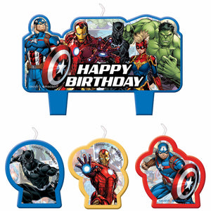 Marvel Avengers Powers Unite Birthday Candle Set Pack of 4
