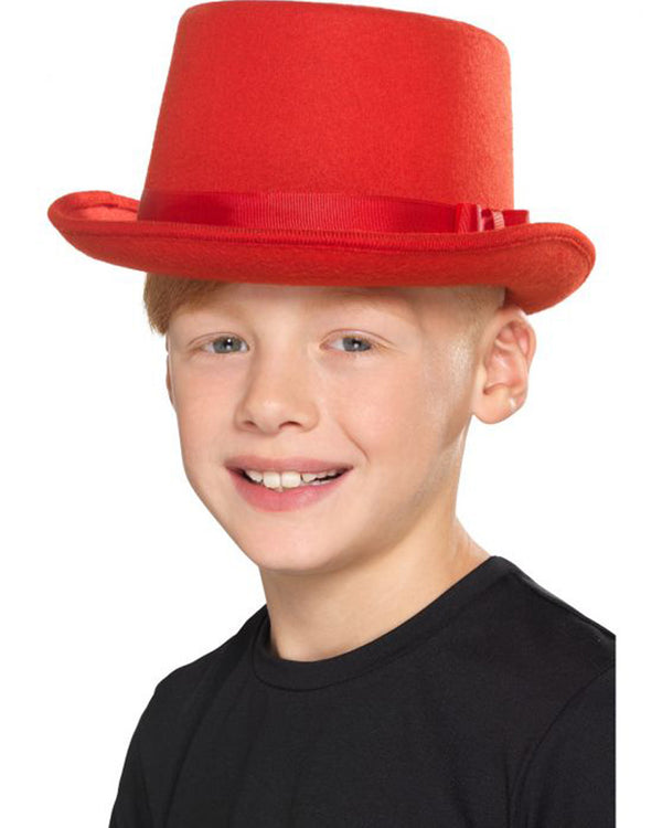 Red Kids Top Hat