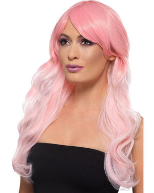 Pink Ombre Long Wavy Wig