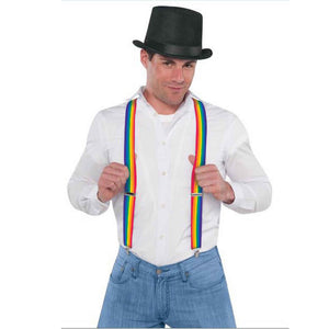 Team Spirit Colourful Rainbow Suspenders
