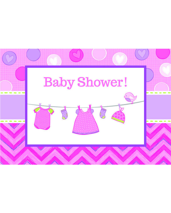 Shower With Love Girl Postcard Invites