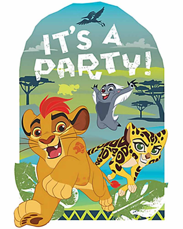 Disney The Lion Guard Party Invitations Pack of 8