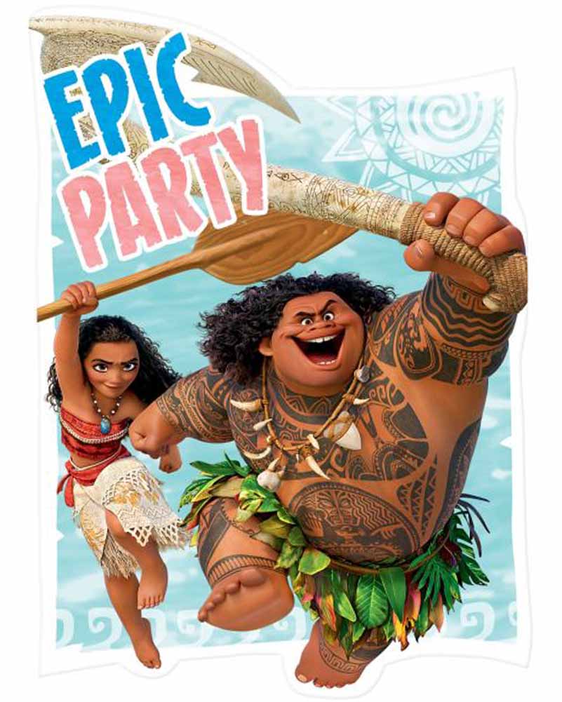 Disney Moana Party Invitations Pack of 8