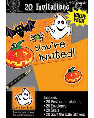 Scared Silly Halloween Invitations Pack of 20