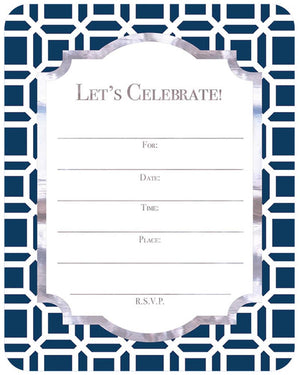 Sophisticated Party Invitations Pack of 8