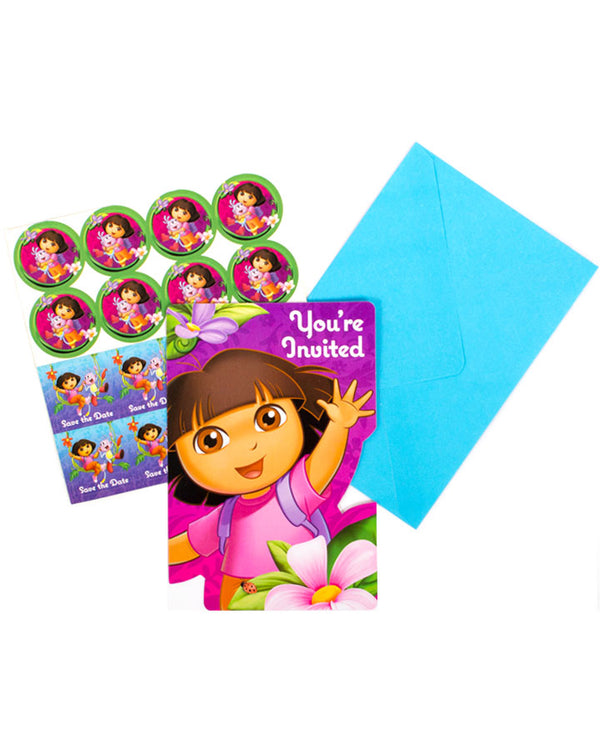Dora the Explorer Party Invitations Pack of 8