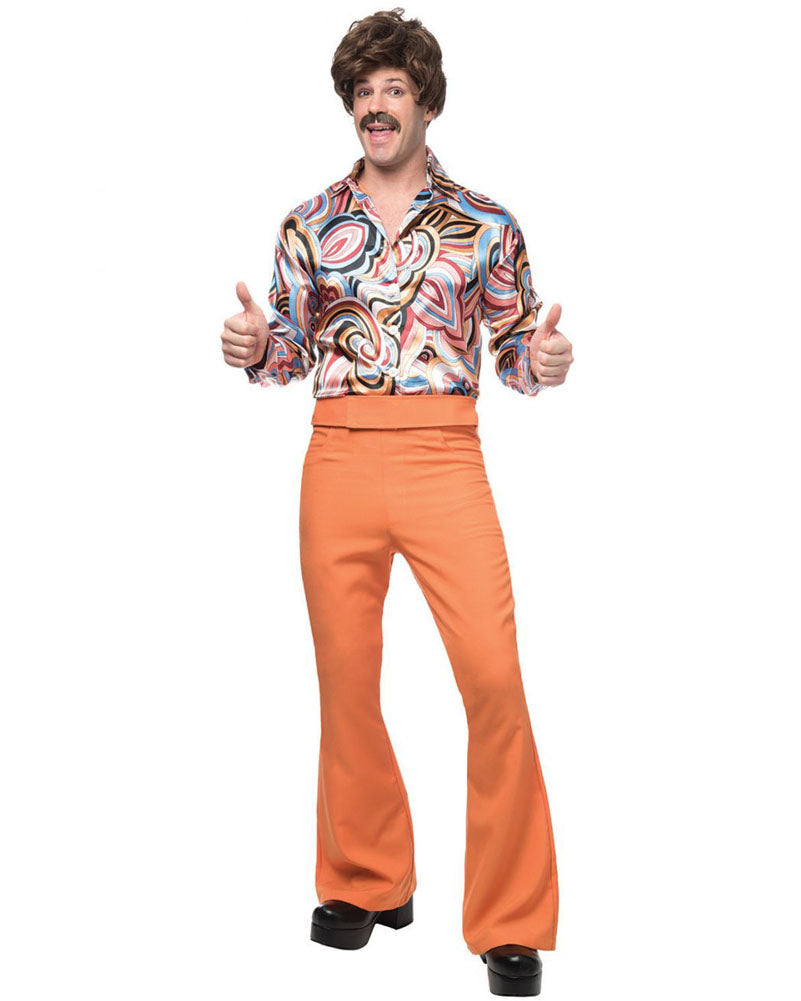 70s Dude Orange Mens Costume